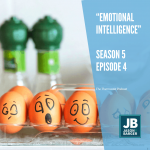 Emotional Intelligence Is Critical - Image of a few eggs with sharpie faces of smiling, oh no!, and indifferent looks. The eggs are cage free and brown but still look disappointed.