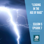 A lightning bolt signifies rage as this episode's title is Leadership in the age of rage. Zeus and the ancient gods used lightning bolts to signify the power and rage of the gods long ago.
