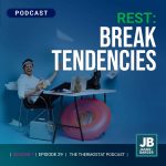 Season 7 Episode 29: Rest: Break Tendencies, shows man sitting at desk looking like a fool on vacation